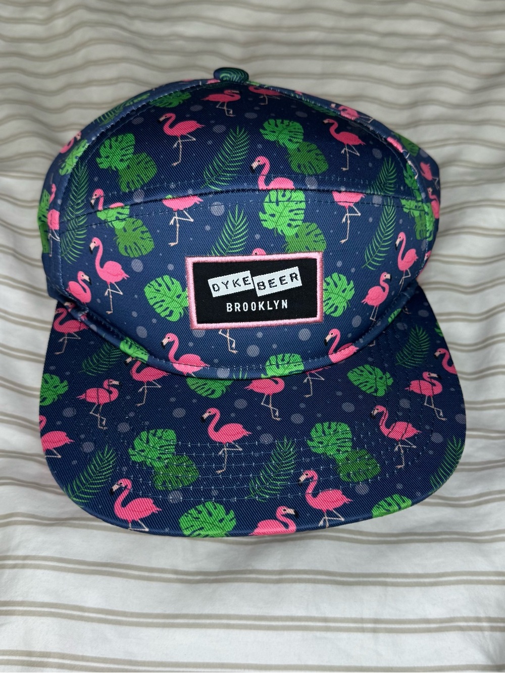 Navy Flamingo d*ke beer Cap